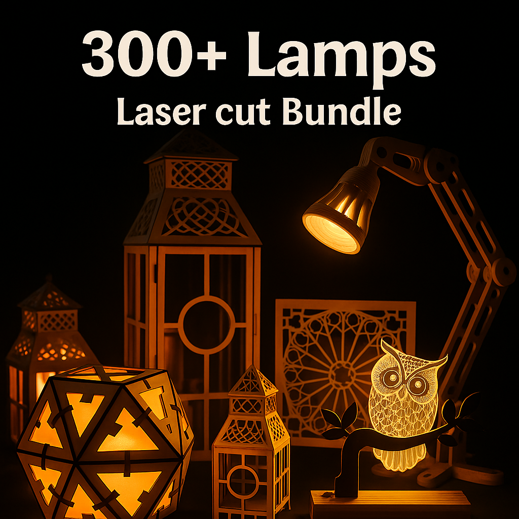 300+ Lamps Laser cut Bundle